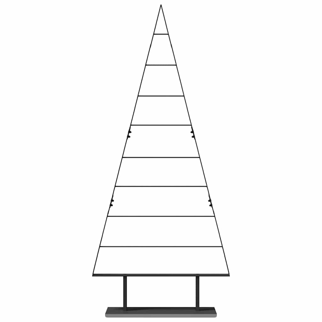 vidaXL Metall Weihnachtsbaum mit Ständer Schwarz 180 cm Stahl