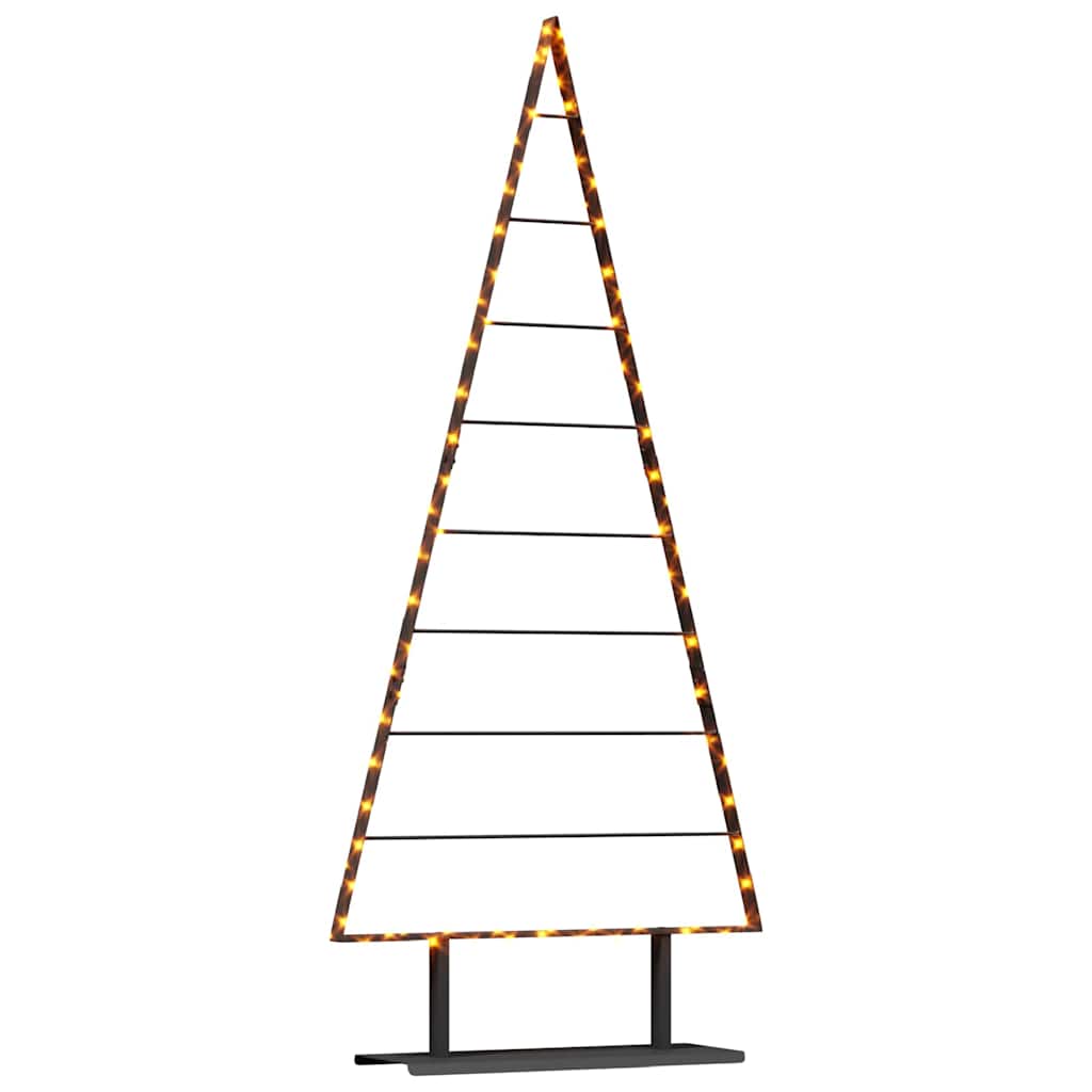 vidaXL Metall Weihnachtsbaum mit Ständer Schwarz 180 cm Stahl