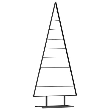 vidaXL Metall Weihnachtsbaum mit Ständer Schwarz 210 cm Stahl