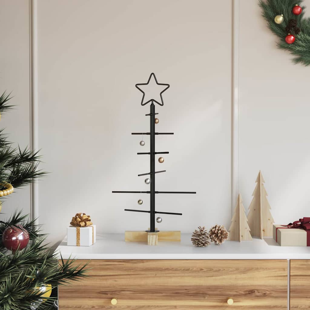 Metall Weihnachtsbaum Schwarz 59,5 cm Pulverbeschichteter Stahl