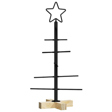 vidaXL Metall Weihnachtsbaum Schwarz 59,5 cm Pulverbeschichteter Stahl