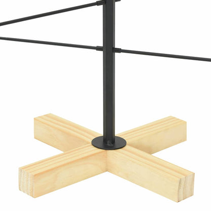 vidaXL Metall Weihnachtsbaum Schwarz 89 cm Pulverbeschichteter Stahl