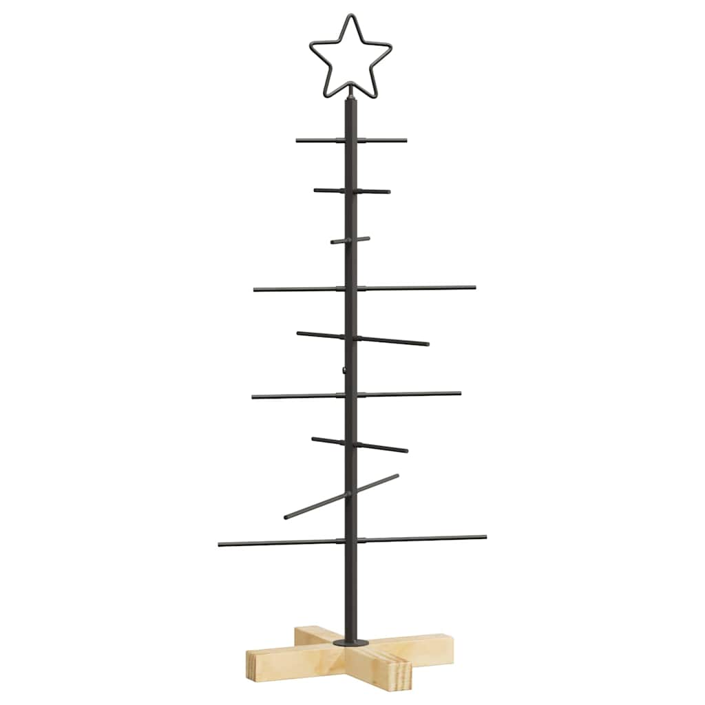 vidaXL Metall Weihnachtsbaum Schwarz 89 cm Pulverbeschichteter Stahl