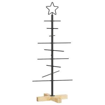 vidaXL Metall Weihnachtsbaum Schwarz 89 cm Pulverbeschichteter Stahl