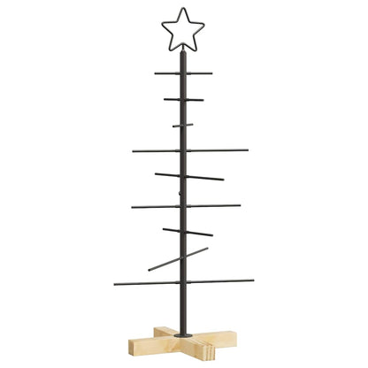 vidaXL Metall Weihnachtsbaum Schwarz 89 cm Pulverbeschichteter Stahl