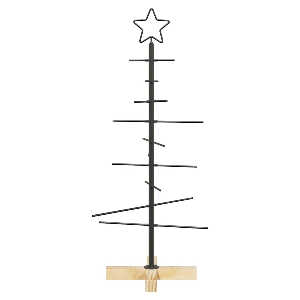 vidaXL Metall Weihnachtsbaum Schwarz 89 cm Pulverbeschichteter Stahl