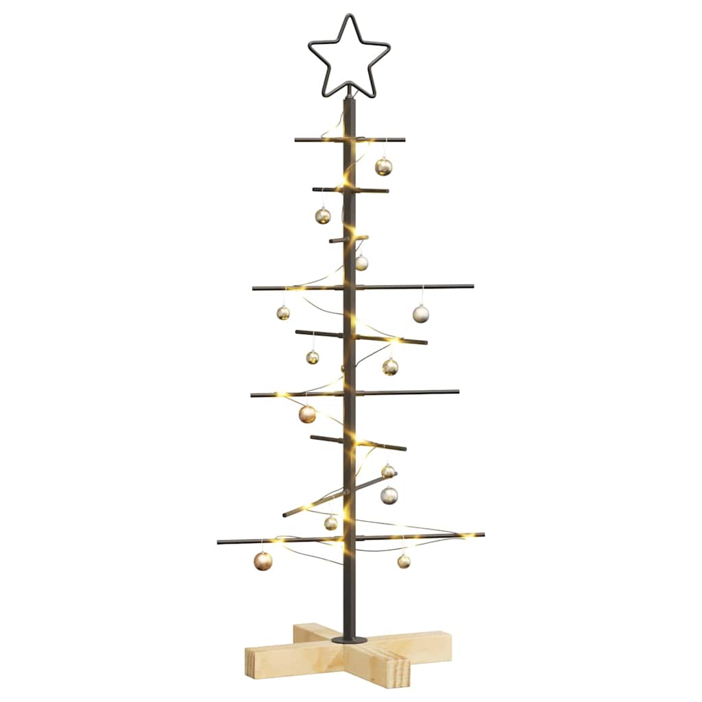 vidaXL Metall Weihnachtsbaum Schwarz 89 cm Pulverbeschichteter Stahl