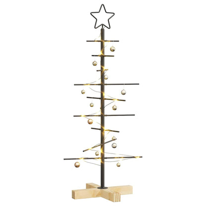 vidaXL Metall Weihnachtsbaum Schwarz 89 cm Pulverbeschichteter Stahl
