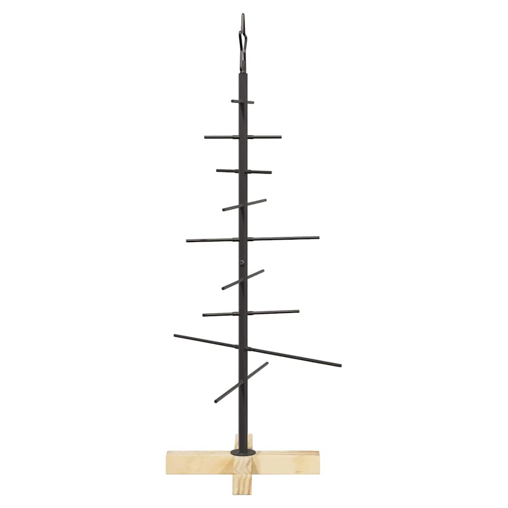 vidaXL Metall Weihnachtsbaum Schwarz 89 cm Pulverbeschichteter Stahl