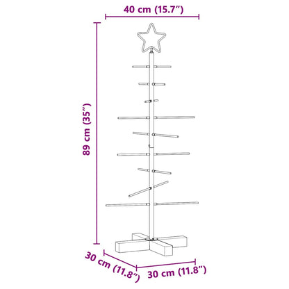 vidaXL Metall Weihnachtsbaum Schwarz 89 cm Pulverbeschichteter Stahl