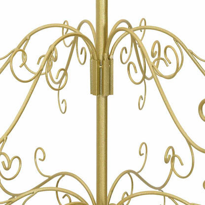 vidaXL Metall Weihnachtsbaum Gold 150 cm Pulverbeschichteter Stahl