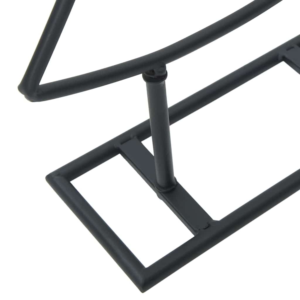 Metall Weihnachtsbaum mit Ständer Schwarz 90,5 cm Stahl