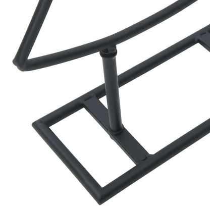 Metall Weihnachtsbaum mit Ständer Schwarz 90,5 cm Stahl