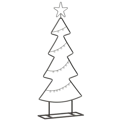 Metall Weihnachtsbaum mit Ständer Schwarz 90,5 cm Stahl