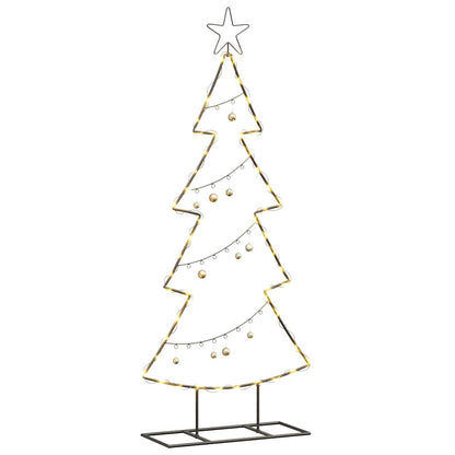 Metall Weihnachtsbaum mit Ständer Schwarz 125 cm Stahl