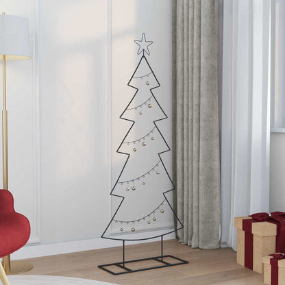 Metall Weihnachtsbaum mit Ständer Schwarz 150 cm Stahl