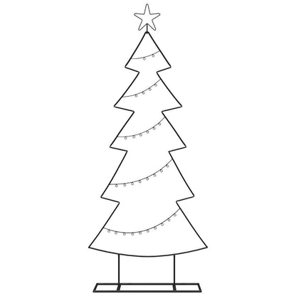 Metall Weihnachtsbaum mit Ständer Schwarz 150 cm Stahl