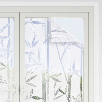 vidaXL Statisches Fensterfolie Bambus-Muster 90 x 500 cm PVC