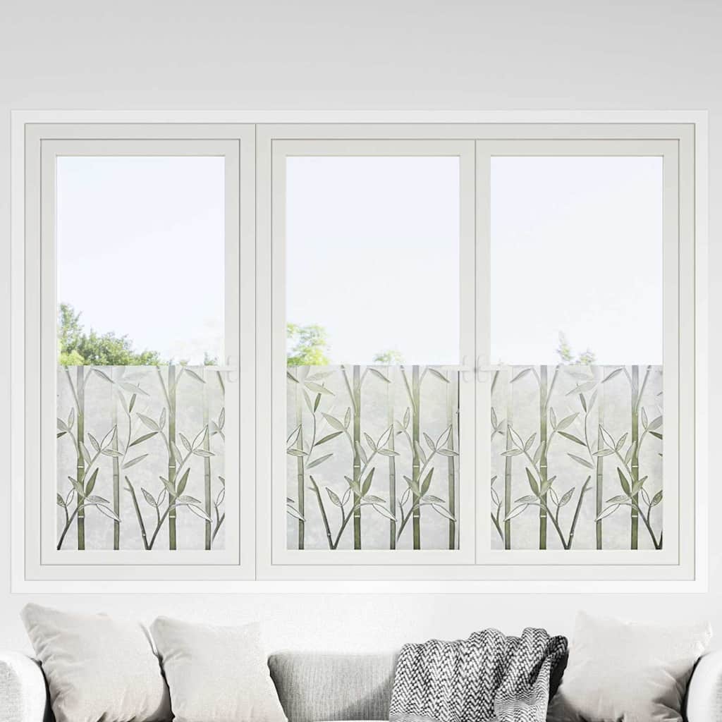 vidaXL Statisches Fensterfolie Bambus-Muster 90 x 500 cm PVC