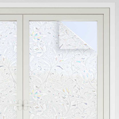 Statische Fensterfolie Blumen-Muster 45 x 500 cm PVC