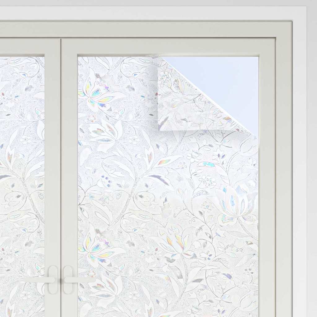 Statische Fensterfolie Blumen-Muster 60 x 500 cm PVC