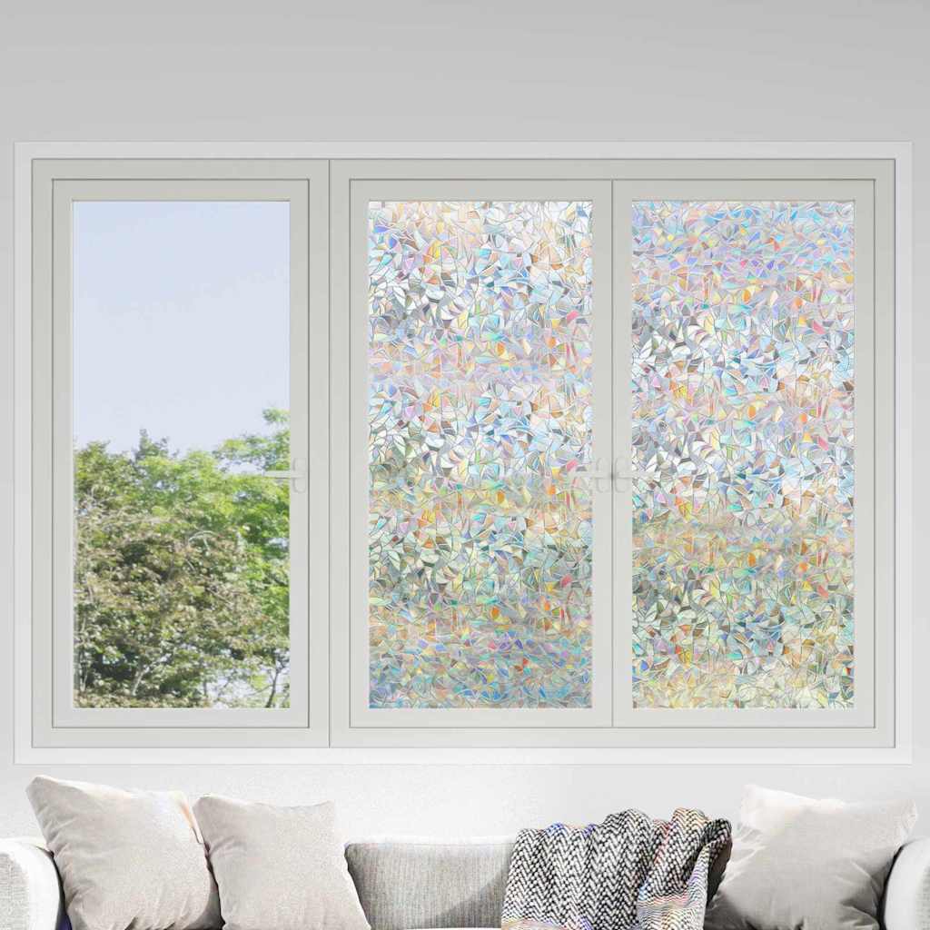 vidaXL Statisches Fensterfolie Transparent 45 x 2000 cm PVC