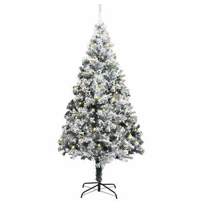vidaXL Künstlicher vorbeleuchteter Weihnachtsbaum Grün 400 cm PVC