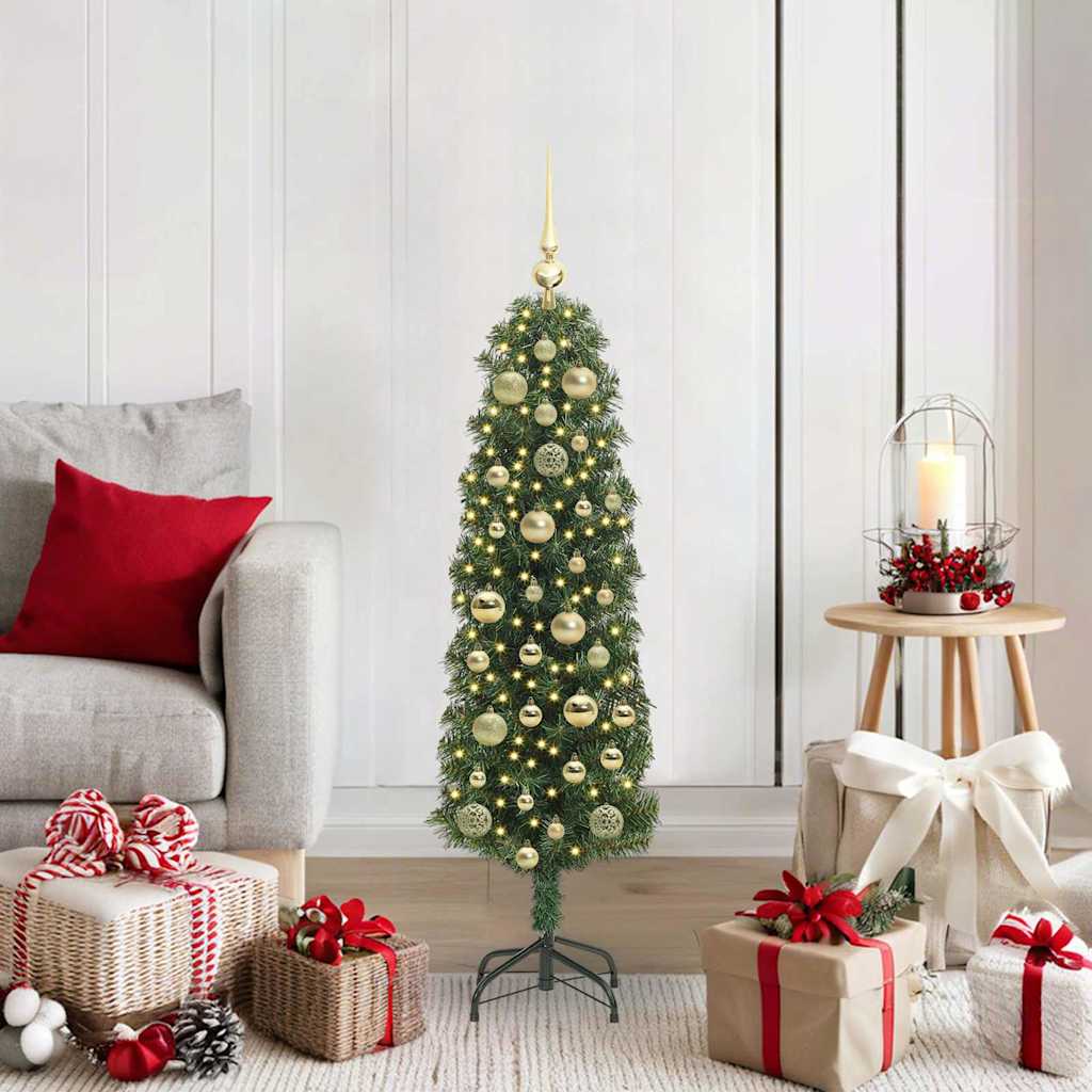 vidaXL Sapin de Noël artificiel avec 150 LED avec support Vert 120 cm