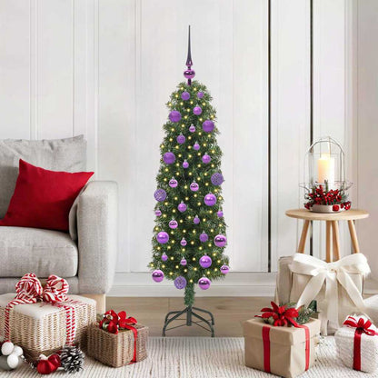vidaXL Sapin de Noël artificiel avec 150 LED avec support Vert 120 cm