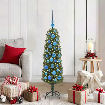 vidaXL Sapin de Noël artificiel avec 150 LED avec support Vert 120 cm