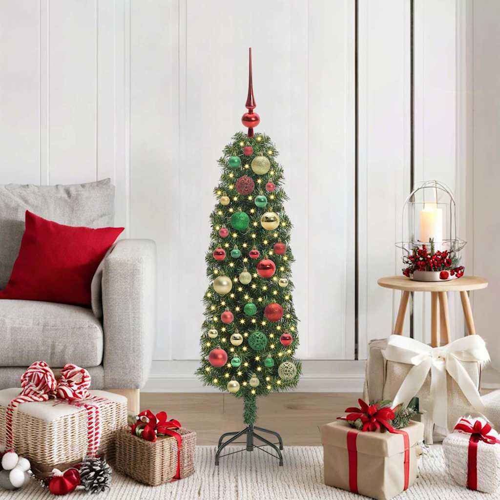 vidaXL Sapin de Noël artificiel avec 150 LED avec support Vert 120 cm