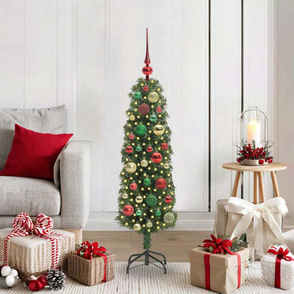 vidaXL Sapin de Noël artificiel avec 150 LED avec support Vert 120 cm