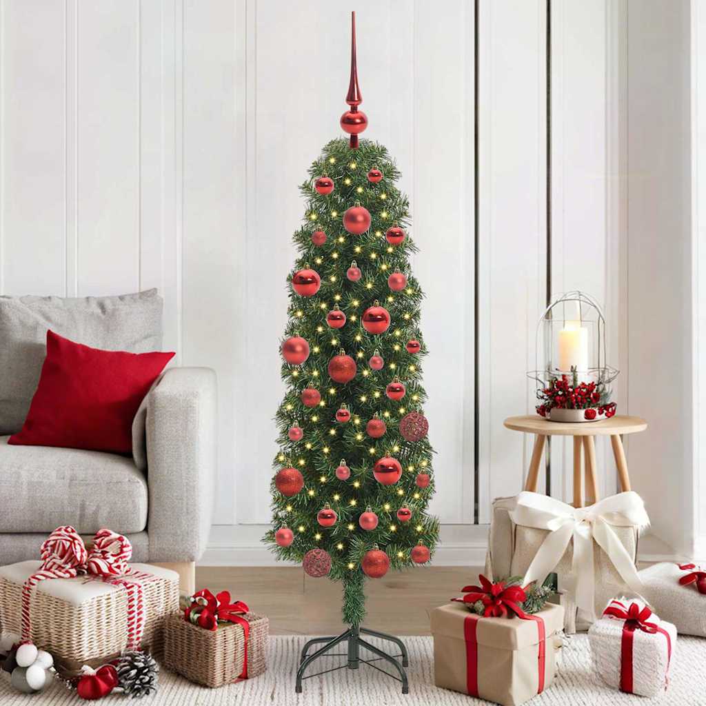 vidaXL Künstlicher Weihnachtsbaum mit 150 LEDs mit Ständer Grün 150 cm
