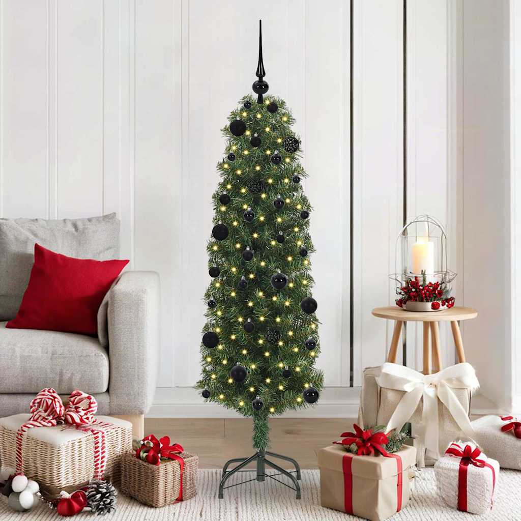 vidaXL Künstlicher Weihnachtsbaum mit 150 LEDs mit Ständer Grün 150 cm