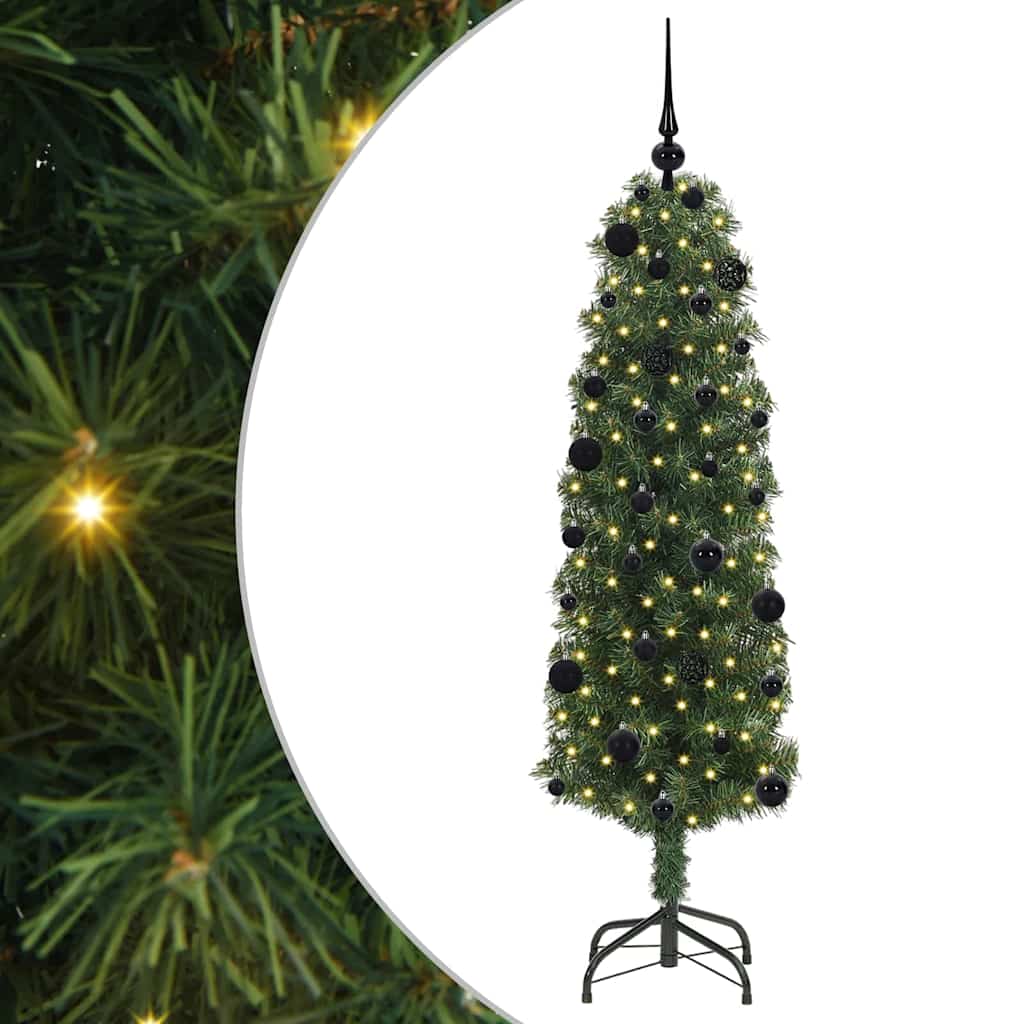 vidaXL Künstlicher Weihnachtsbaum mit 150 LEDs mit Ständer Grün 150 cm