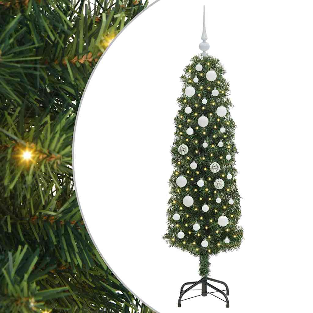 Künstlicher Weihnachtsbaum mit 150 LEDs mit Ständer Grün 150 cm