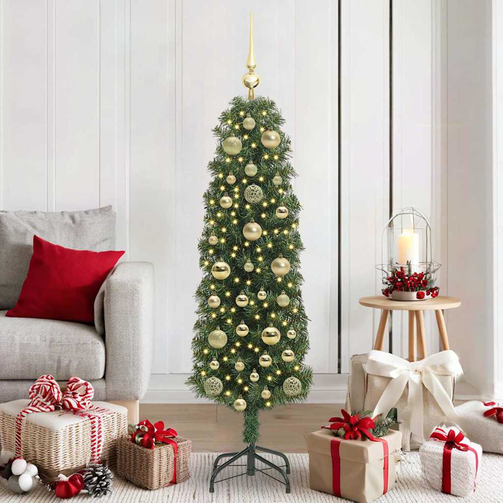 vidaXL Künstlicher Weihnachtsbaum mit 150 LEDs mit Ständer Grün 150 cm
