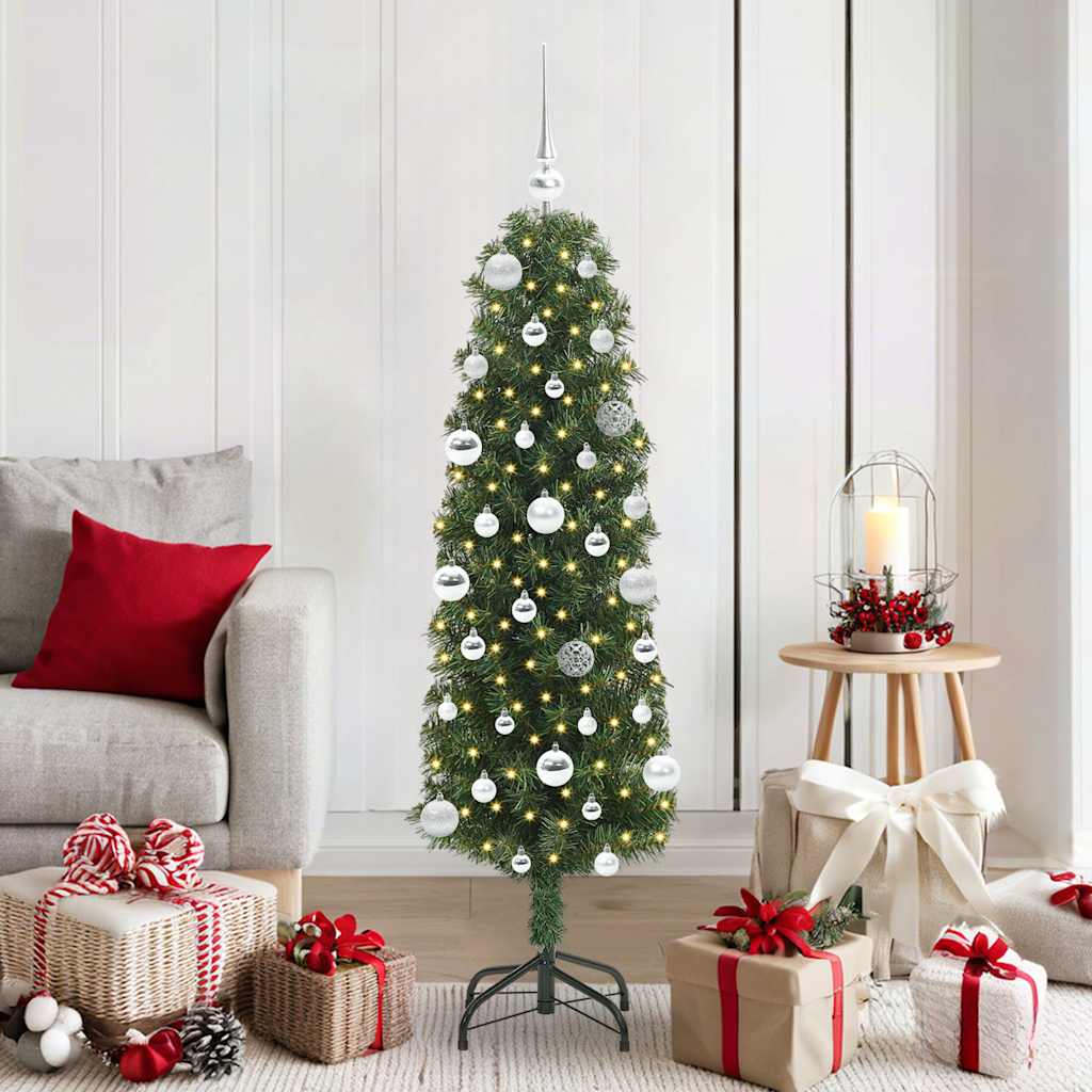 vidaXL Künstlicher Weihnachtsbaum mit 150 LEDs mit Ständer Grün 150 cm