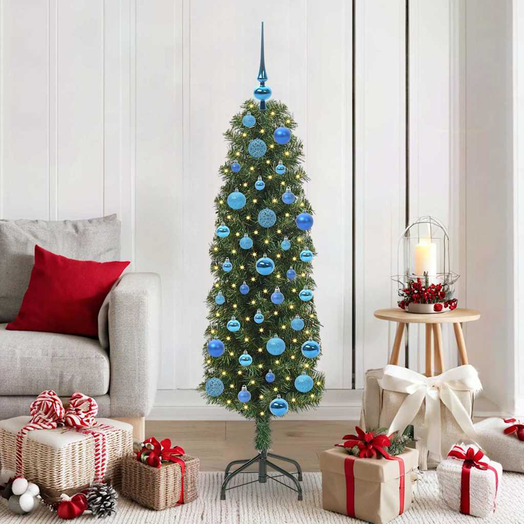 vidaXL Künstlicher Weihnachtsbaum mit 150 LEDs mit Ständer Grün 150 cm
