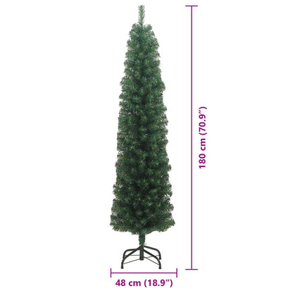 vidaXL Künstlicher Weihnachtsbaum mit 300 LEDs mit Ständer Grün 180 cm