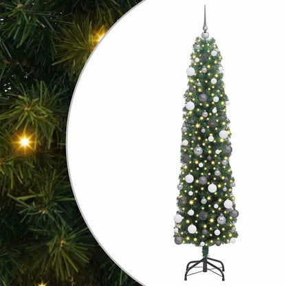 vidaXL Künstlicher Weihnachtsbaum mit 300 LEDs mit Ständer Grün 180 cm