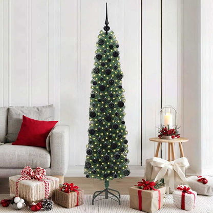 vidaXL Künstlicher Weihnachtsbaum mit 300 LEDs mit Ständer Grün 180 cm