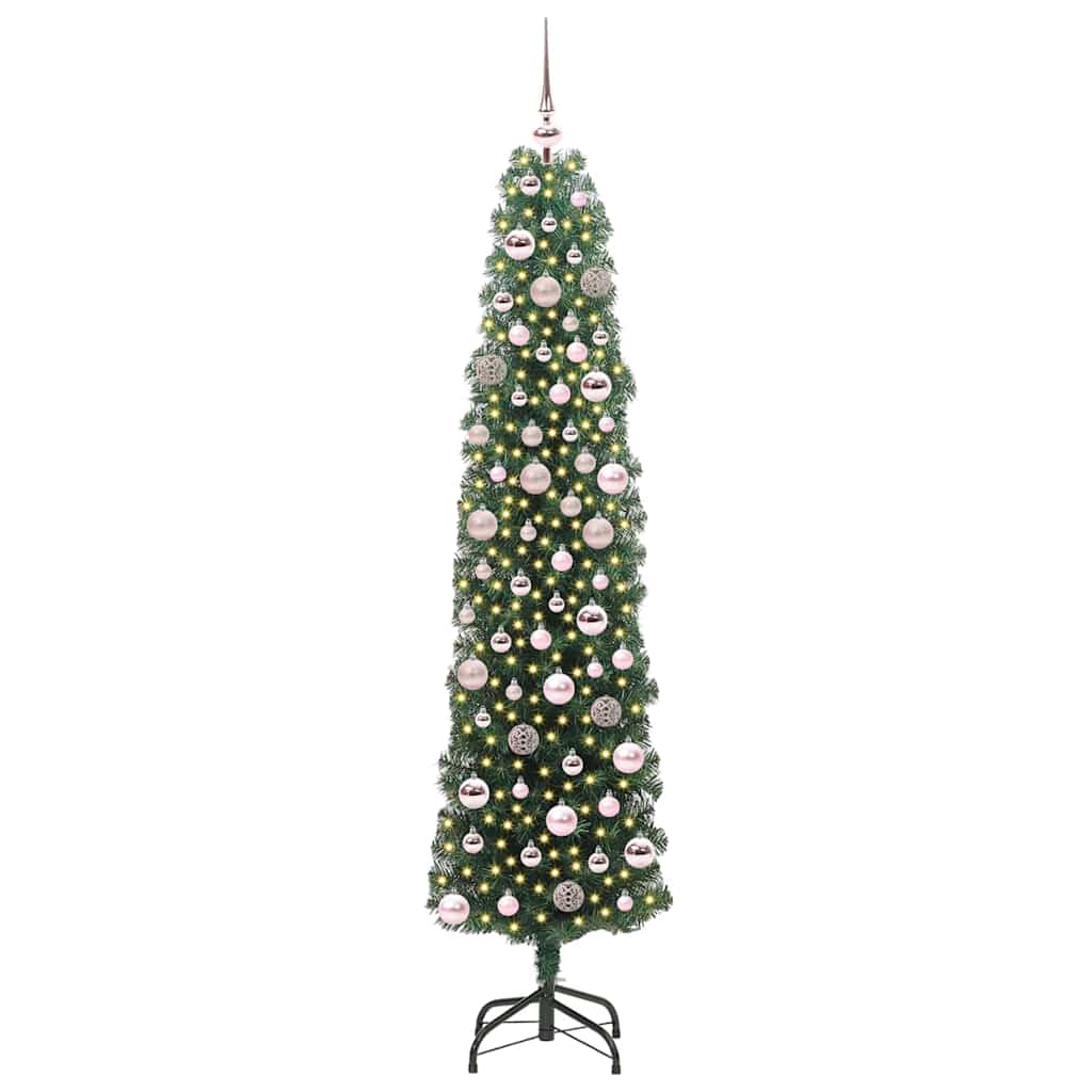 vidaXL Künstlicher Weihnachtsbaum mit 300 LEDs mit Ständer Grün 180 cm