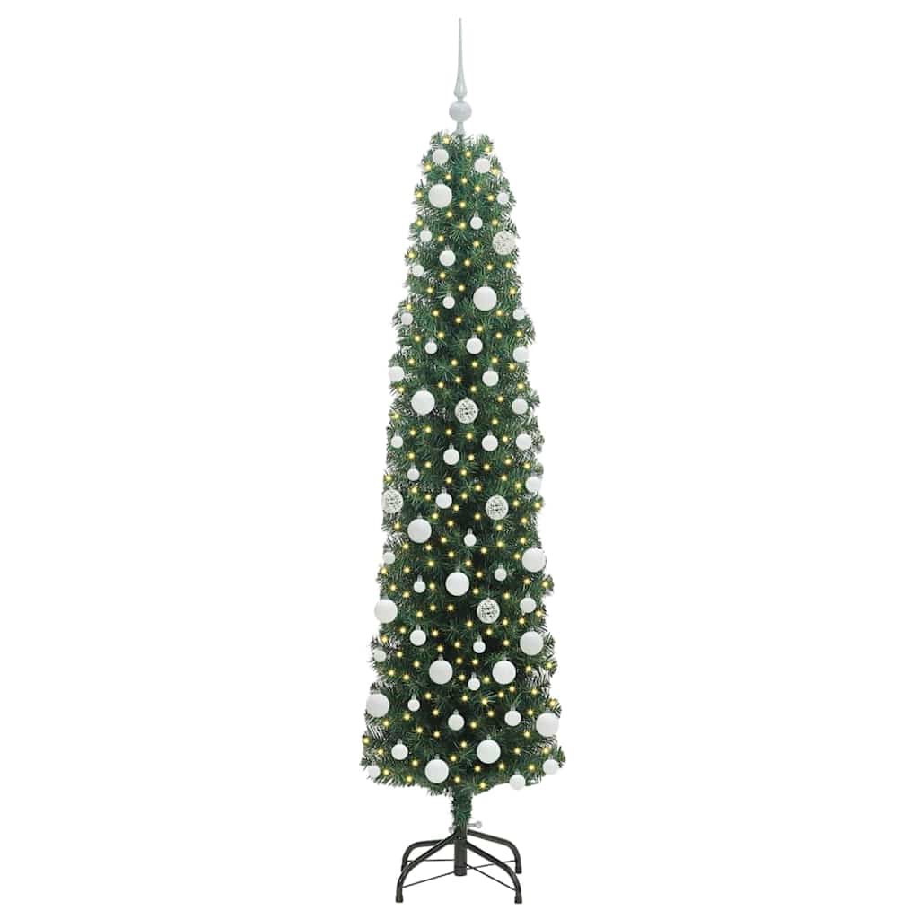 vidaXL Künstlicher Weihnachtsbaum mit 300 LEDs mit Ständer Grün 180 cm