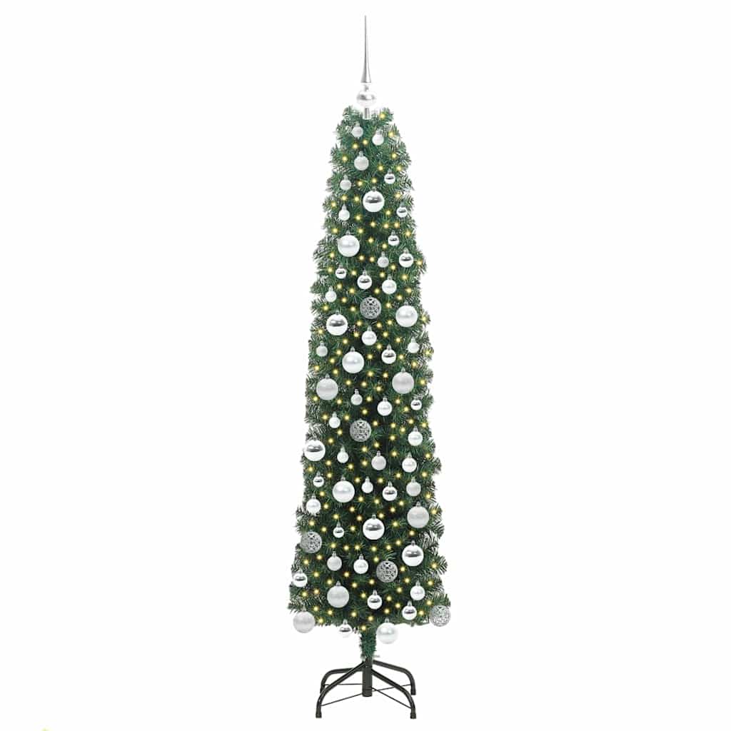 vidaXL Künstlicher Weihnachtsbaum mit 300 LEDs mit Ständer Grün 180 cm