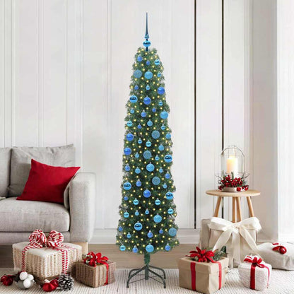 vidaXL Künstlicher Weihnachtsbaum mit 300 LEDs mit Ständer Grün 180 cm