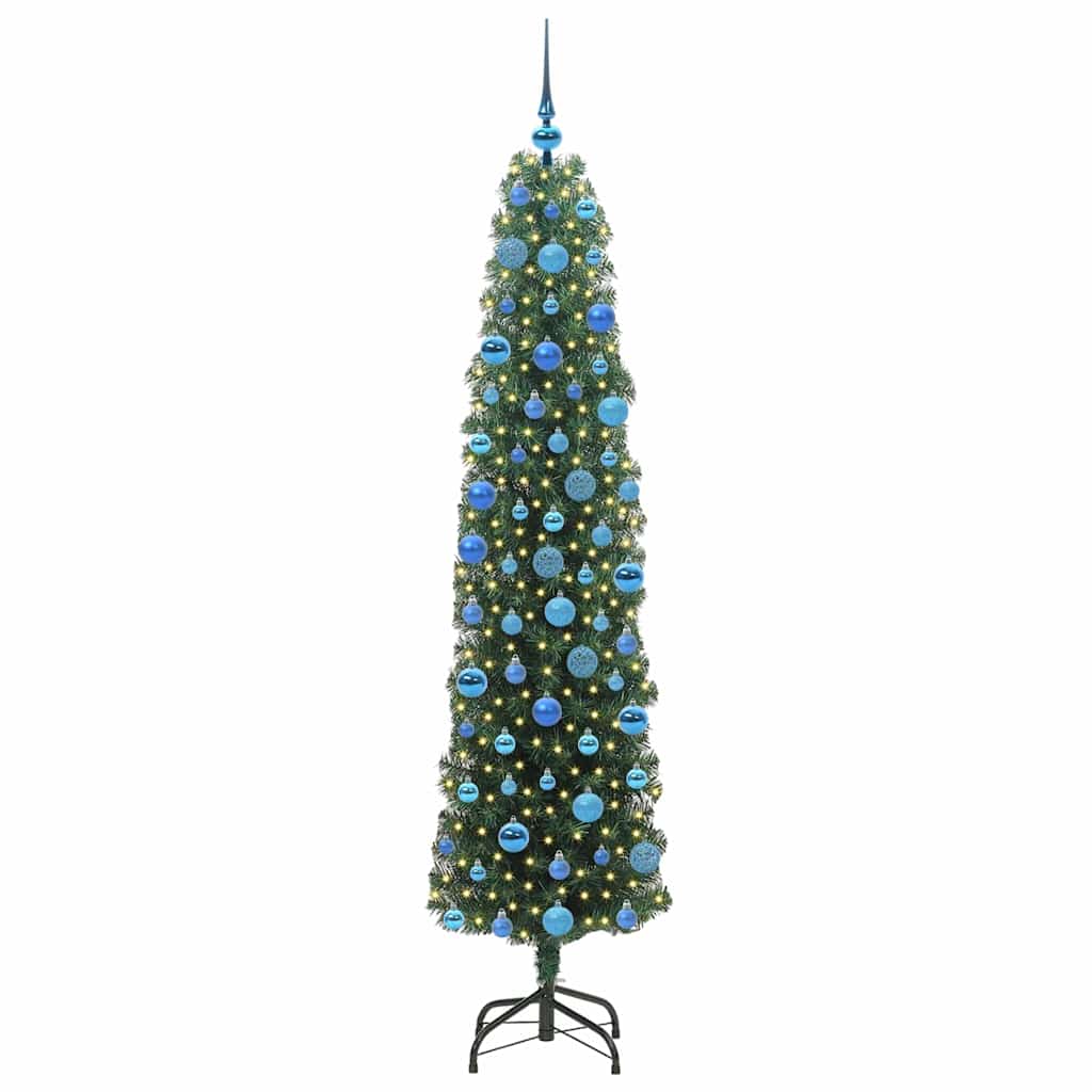 vidaXL Künstlicher Weihnachtsbaum mit 300 LEDs mit Ständer Grün 180 cm