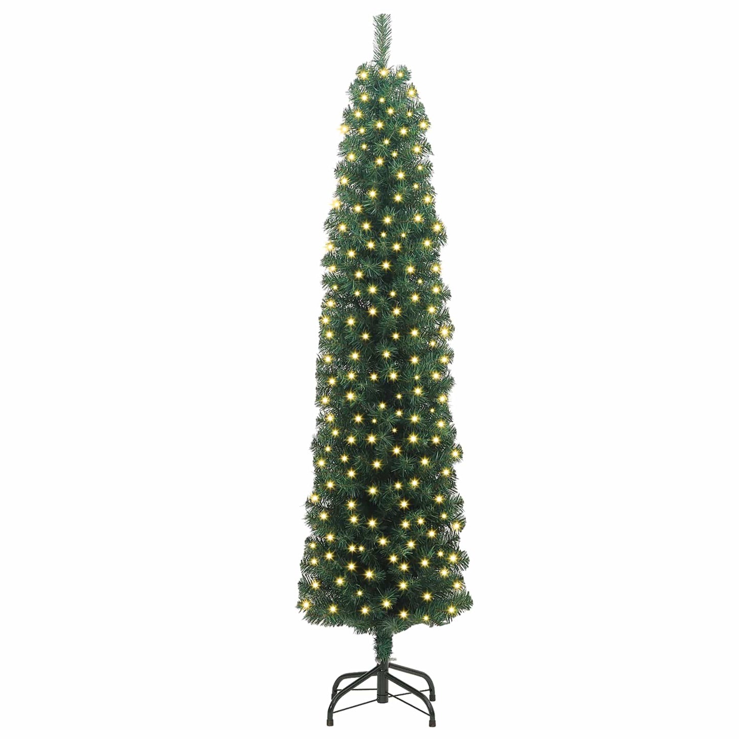 vidaXL Künstlicher Weihnachtsbaum mit 300 LEDs mit Ständer Grün 210 cm