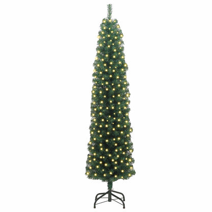 vidaXL Künstlicher Weihnachtsbaum mit 300 LEDs mit Ständer Grün 210 cm