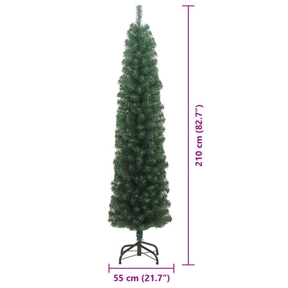 vidaXL Künstlicher Weihnachtsbaum mit 300 LEDs mit Ständer Grün 210 cm